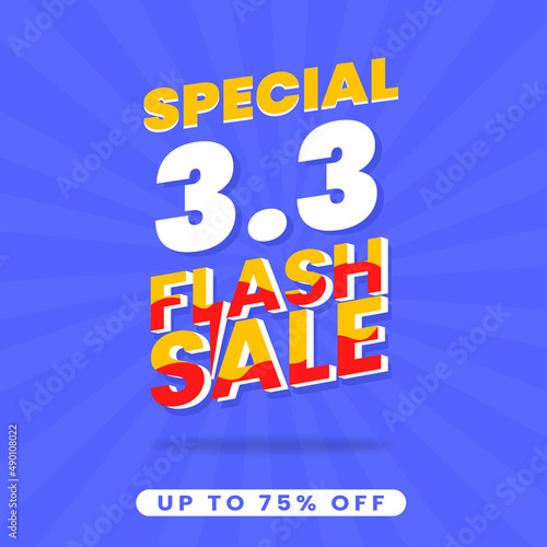 Flash Sale 3.3 Promotion Banner Template
