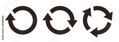 Repeat sign, reload icon, refresh, loading, reset vector symbol set