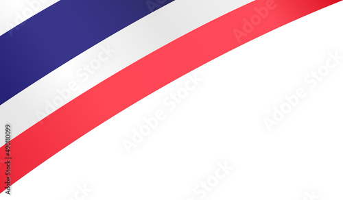Corner waving  Thailand flag  isolated  on png or transparent background,Symbol of Thailand,template for banner,card,advertising ,promote,and business matching country poster, vector illustration