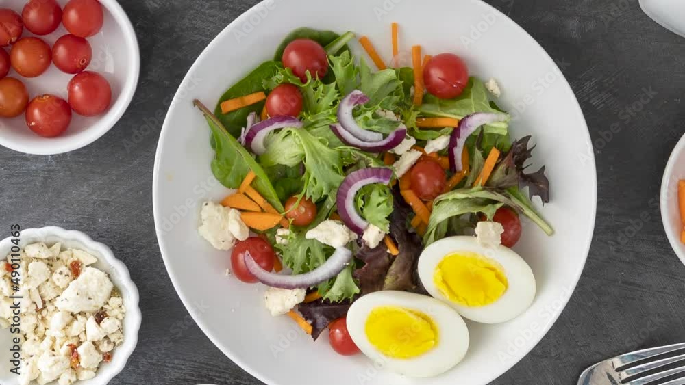 Fresh Garden Salad with Egg Fresh Garden Salad with Egg