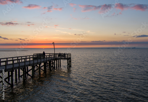 sunset on the pier