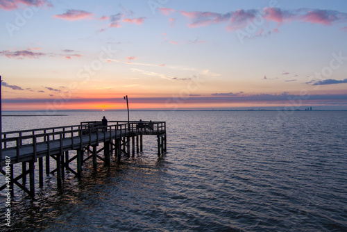 sunset on the pier