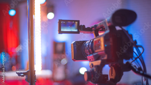 stream at a concert in a hall without spectators