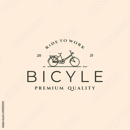 bicycle minimalist line art vector symbol illustration design