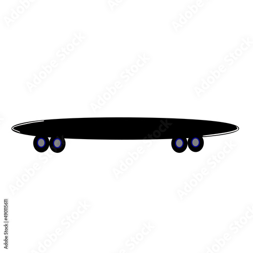 Skateboard Black color vector image