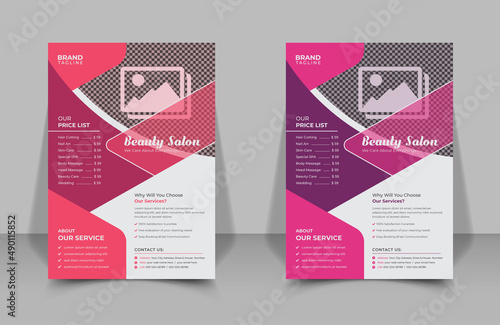 Beauty and spa salon flyer template vector design, business poster layout, banner,, poster and leaflets design
