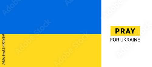 Pray for Ukraine. No war in Ukraine. Save Ukraine. Vector illustration