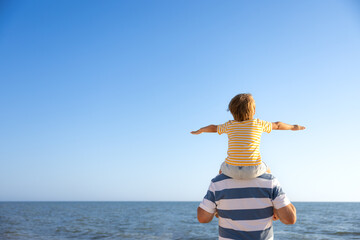 Happy family having fun on summer vacation