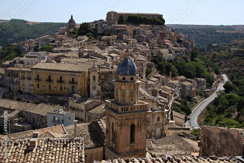Italy, Sicily: Foreshortening of Ragusa Ibla. photo