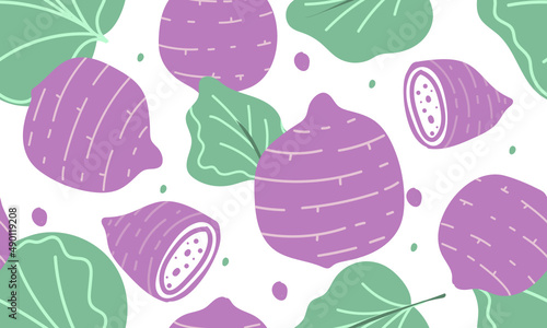 taro seamless pattern	 photo