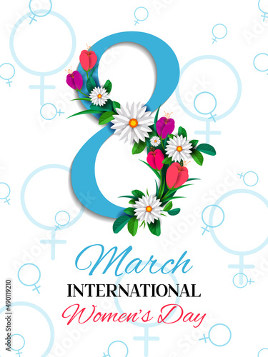 Happy International Women s Day 8th March greetings background
