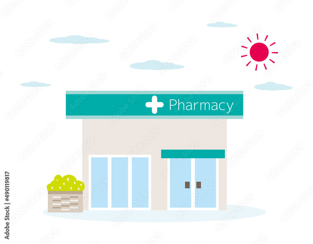 Fototapeta premium 調剤薬局 イラスト 素材