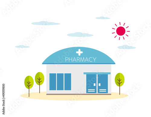 調剤薬局　イラスト　素材