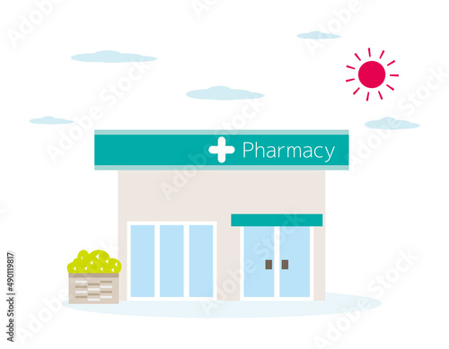 調剤薬局　イラスト　素材