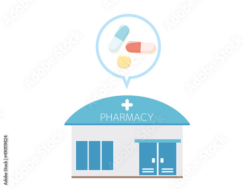 調剤薬局　イラスト　素材