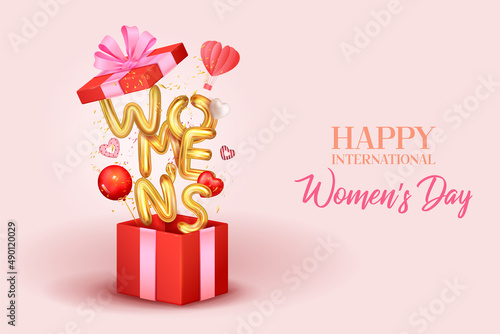 Happy International Women s Day 8th March greetings background
