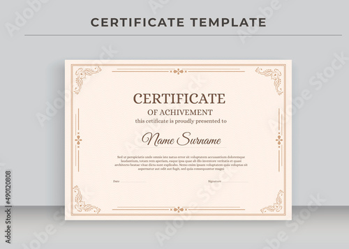 Certificate of Appreciation template, Certificate of achievement, awards diploma