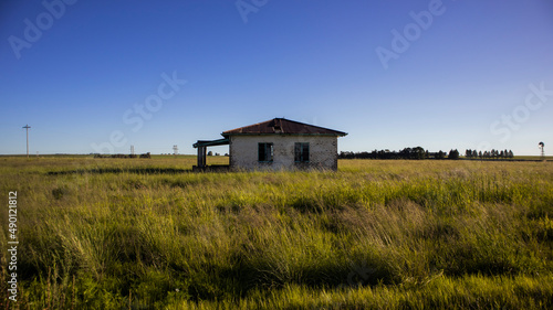 abandoned house in the field