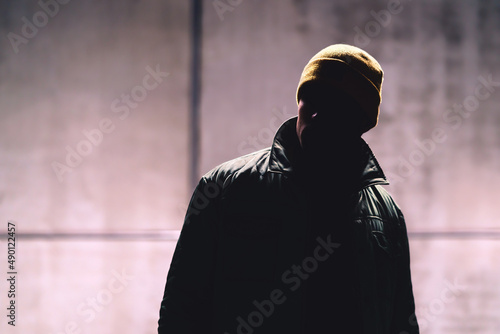Εκτύπωση καμβά Man with dark face