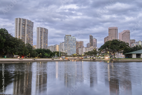 Waikiki Landscape During Blue Hour