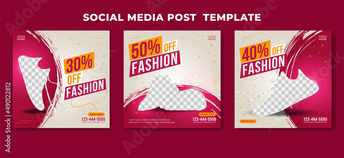 Sport fashion shoes brand product Social media banner post template