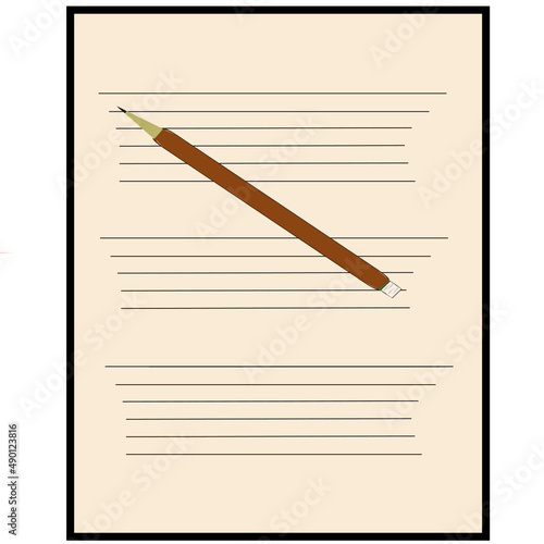pencil and notebook paper