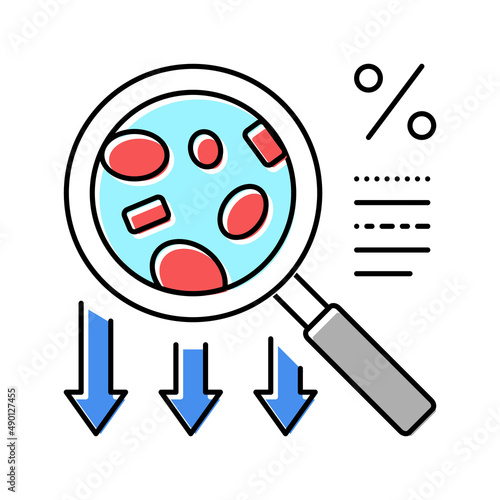 congenital dyserythropoietic anemia disease color icon vector illustration