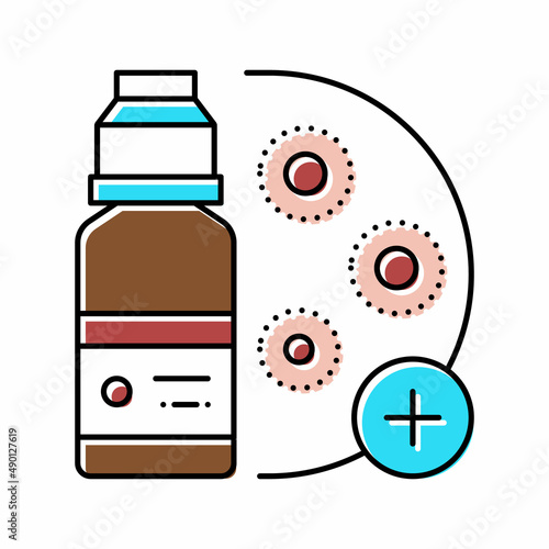 drugs infection treatment color icon vector illustration