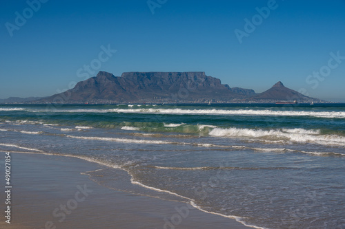 Bloubergstrand beach with a view of Table Mountain in Cape Town