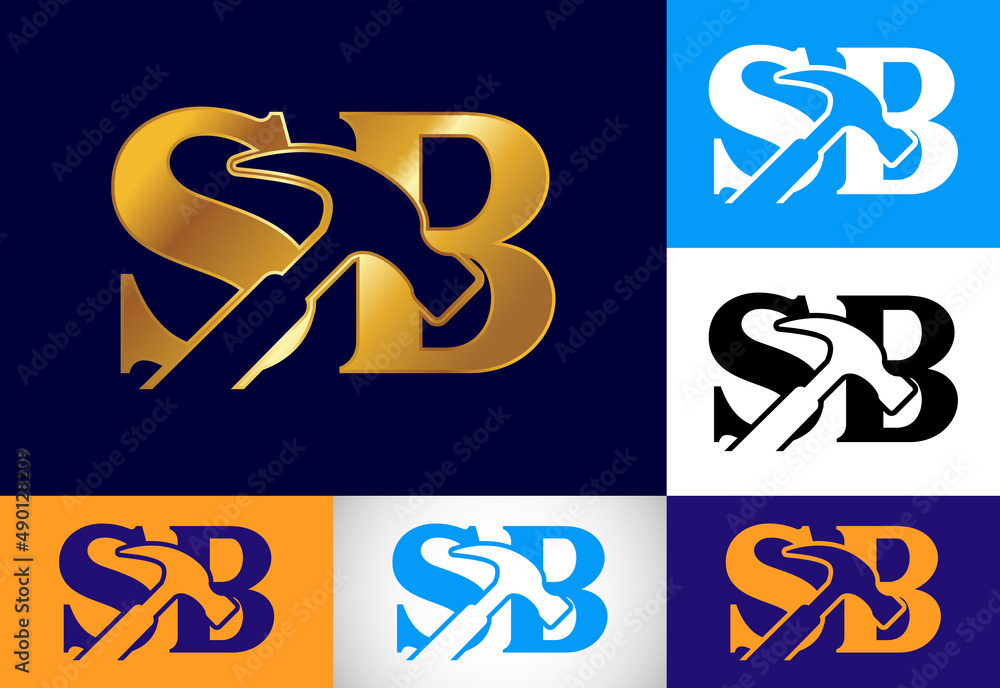 Initial Letter S B Logo Design Vector. Graphic Alphabet Symbol For Corporate Business Identity