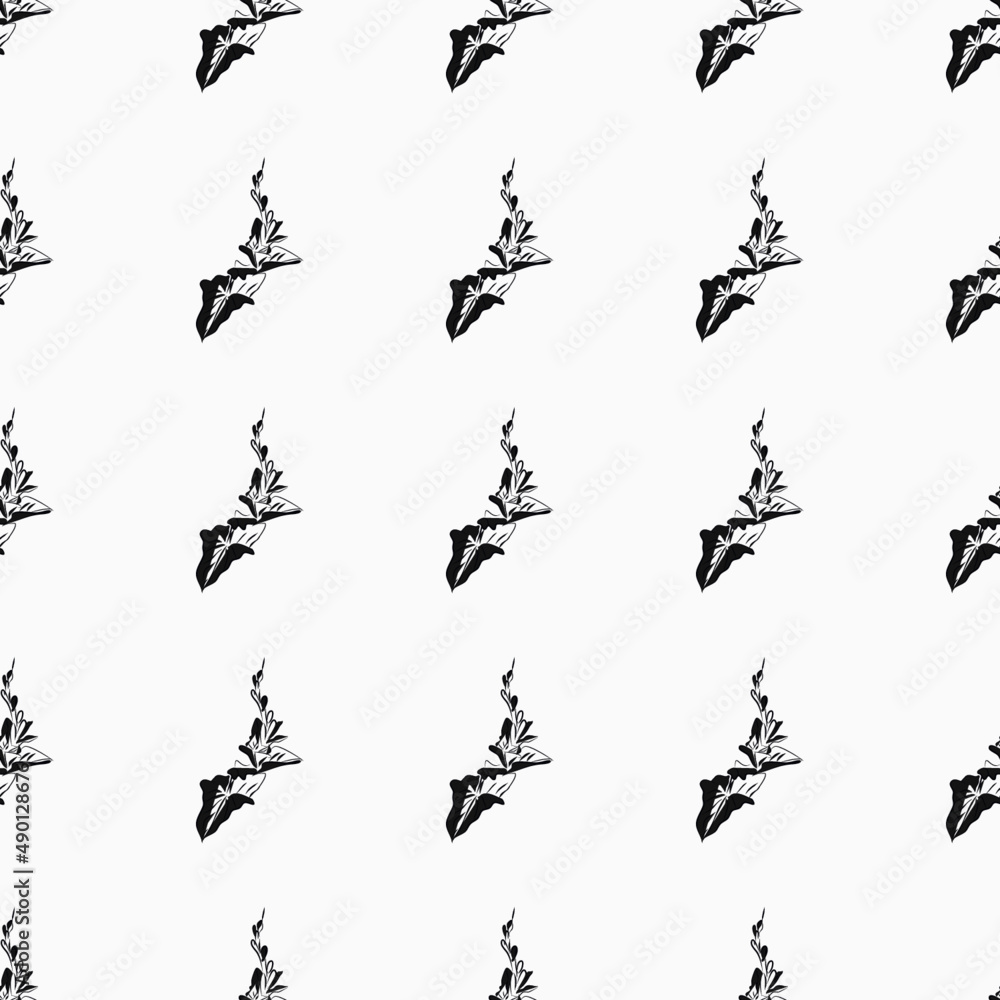 Vector hand drawn seamless pattern with flowers. For design textiles, paper. Vector hand drawn seamless pattern with flowers. For design textiles, paper.