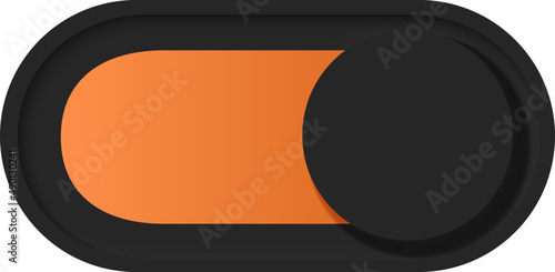 Neumorphism style element. Modern website or mobile app design. Neumorphic UI UX black design.