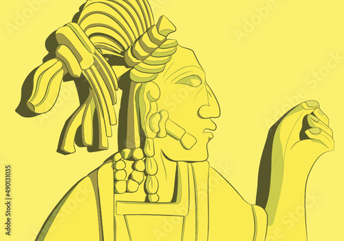 Illustration of the profile of Mayan.
