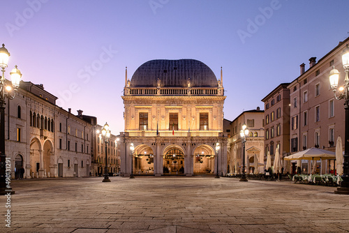 Piazza Loggia Brescia in Italy photo