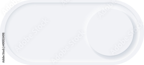 Neumorphism style element. Modern website or mobile app design. Neumorphic UI UX white design.