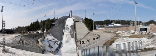 Photography Holmenkollen ski jump arena in Oslo, Norway