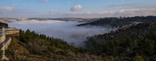 A Low Cloud in a Valley among the Judea Mountains