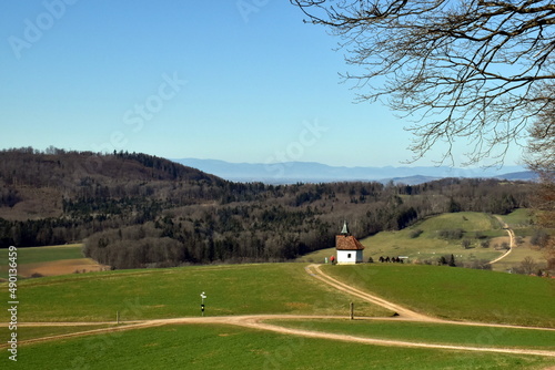 Salenbergkapelle in Sölden in einer Schwarzwaldlandschaft photo