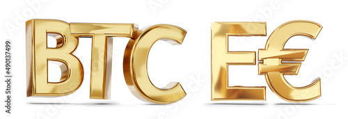 BTC Bitcoin and digital E-E...