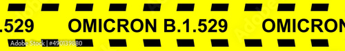 Vector illustration of B.1.1.529 Omicron Alert, new virus mutation omicron of covid-19