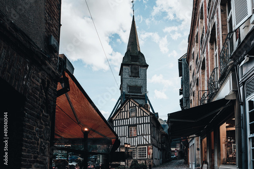 Beautiful shot of wooden St. Catherine's Church in Honfleur, Normandy