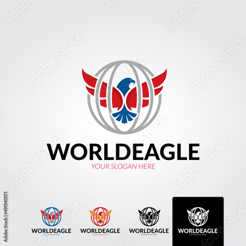 Free Download Minimal eagle logo template - vector - GFXLoad
