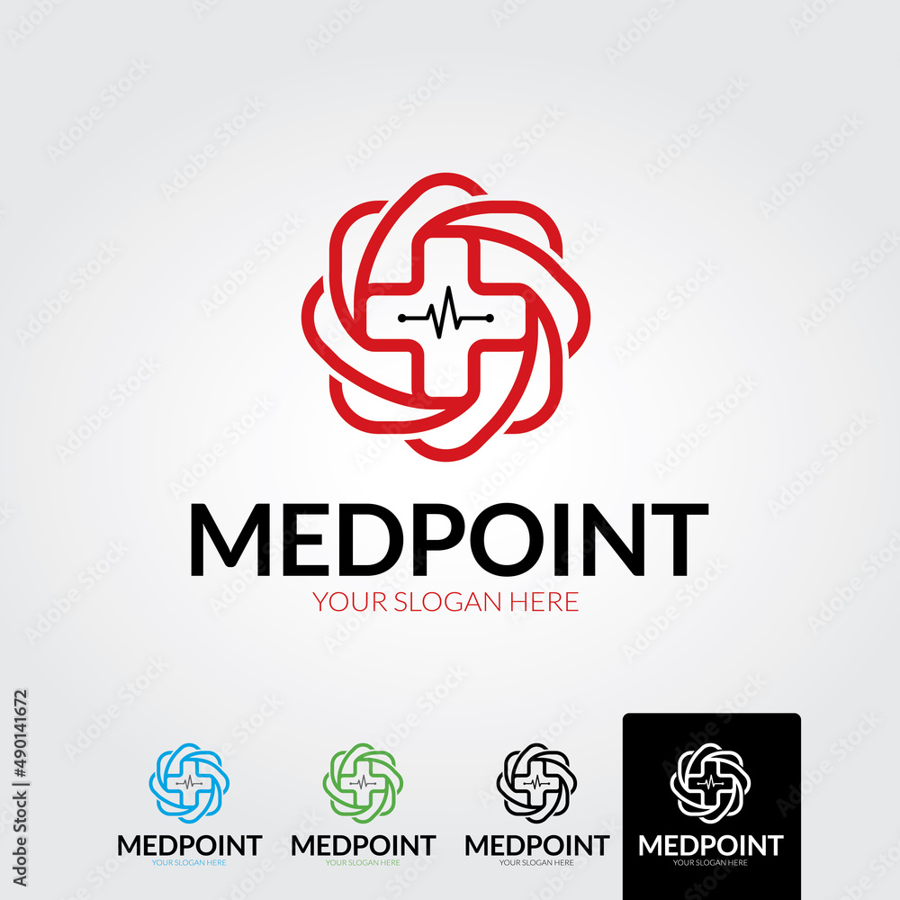Obraz premium Minimal medical logo template - vector