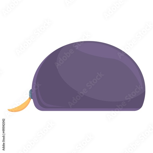 Travel cosmetic case icon cartoon vector. Body product. Plastic case