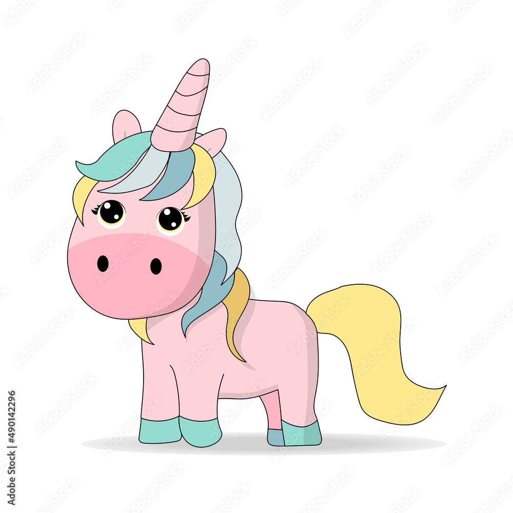 Naklejka premium Unicorn cute illustration