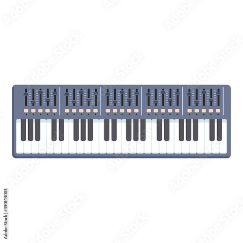 Club synthesizer icon cartoon vector. Dj keyboard. Ding instrument