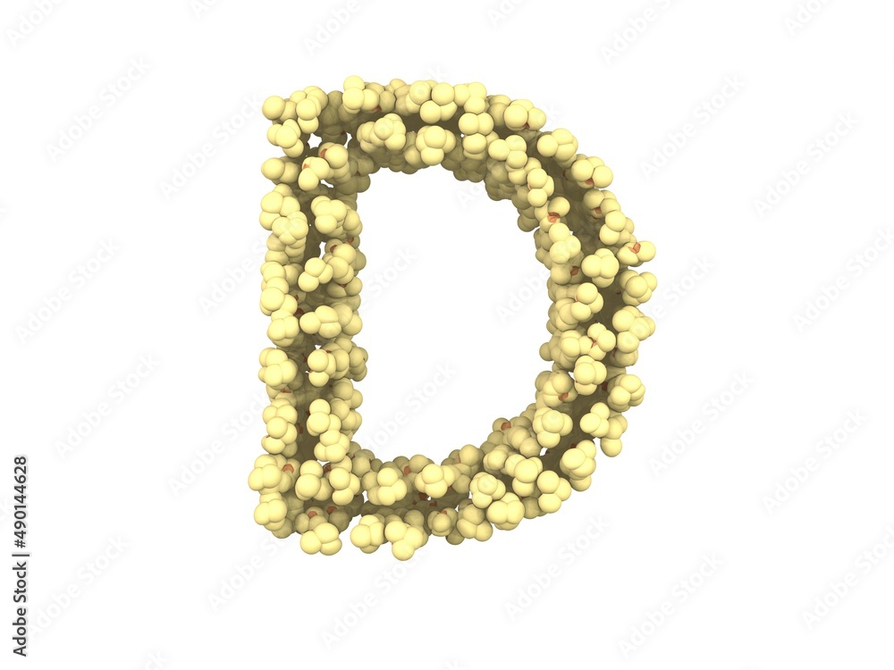 Popcorn Themed Font Letter D Popcorn Themed Font Letter D