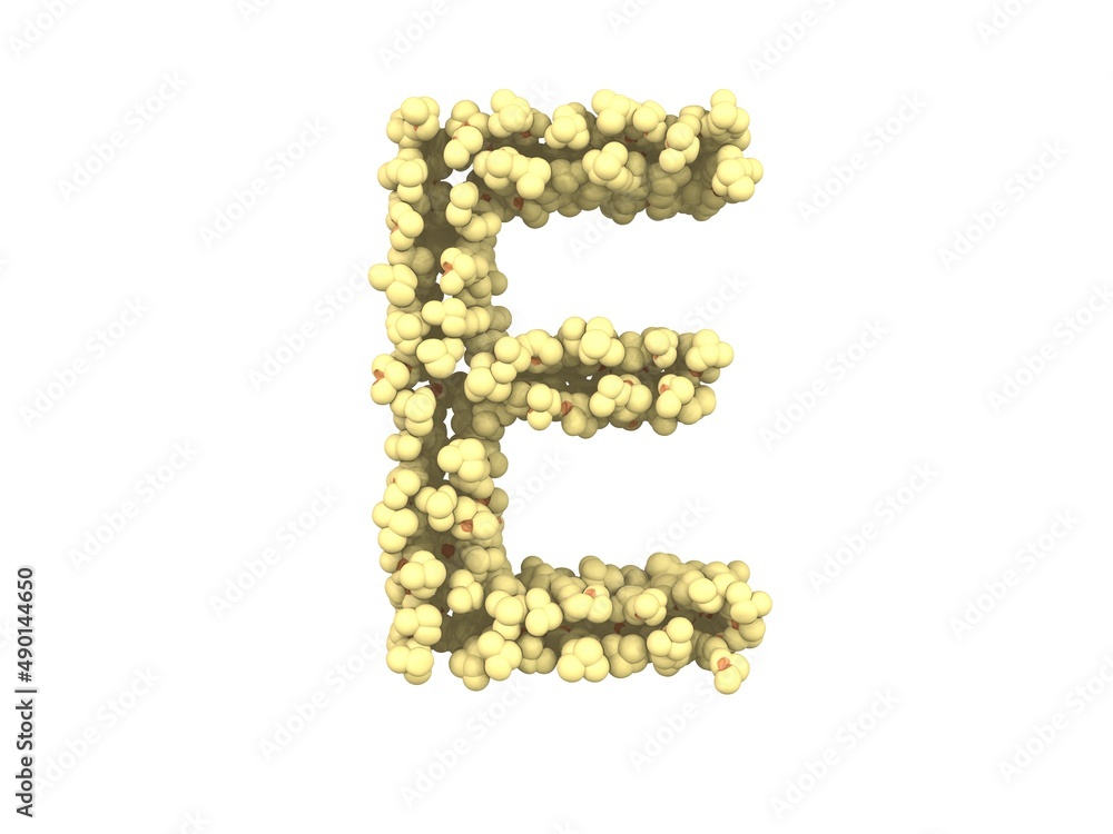 Popcorn Themed Font  Letter E