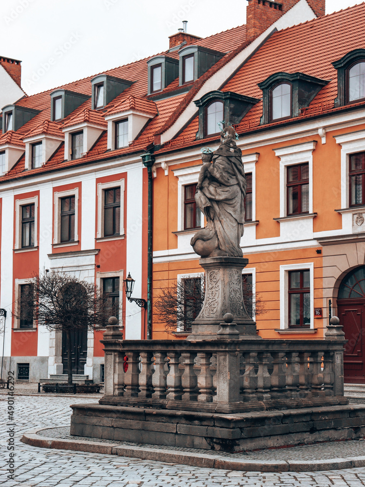 Fototapeta premium statue of saint john the baptist