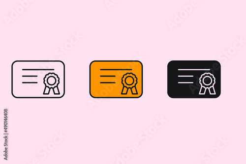 sertificate icons symbol vector elements for infographic web